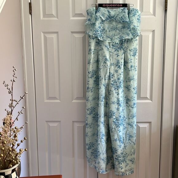 American Eagle Outfitters Strapless Ruffle Jumpsuit in size XL - Picture 2 of 15